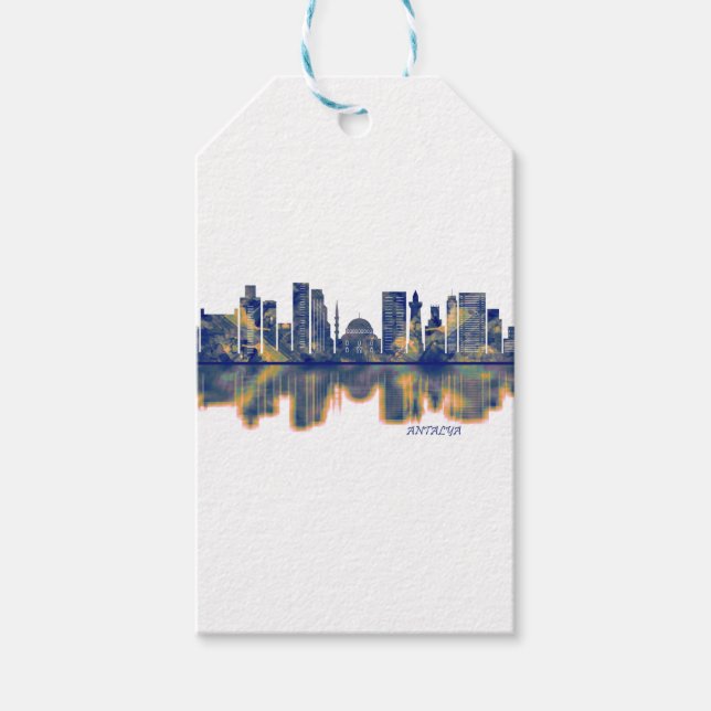 Antalya Skyline Gift Tags (Front)
