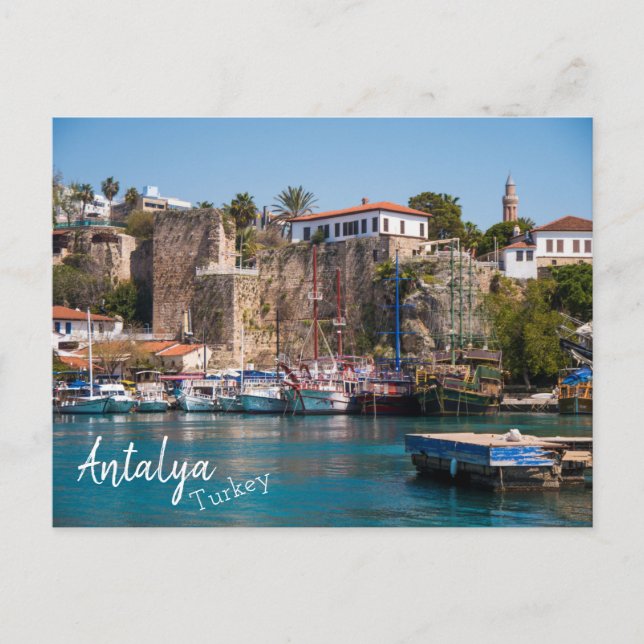 Antalya, Turkey: Old City Marina Postcard (Front)