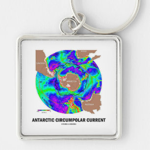 Antarctic Circumpolar Current (Ocean Current Map) Keychain