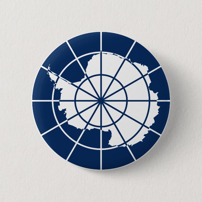 Antarctic flag symbol badge 2 inch round button (Front)
