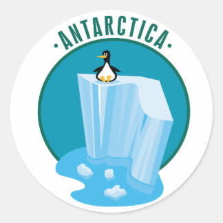 Antarctic Iceberg Classic Round Sticker