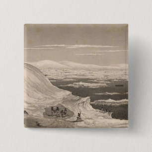 Antarctica 2 inch square button