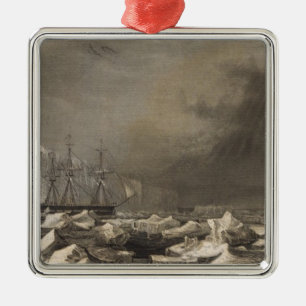 Antarctica 3 metal ornament