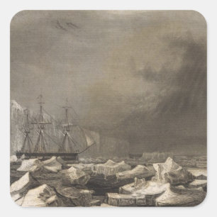 Antarctica 3 square sticker