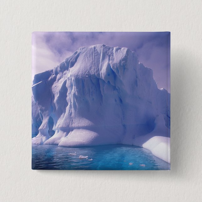 Antarctica. Antarctic icescapes 2 Inch Square Button (Front)