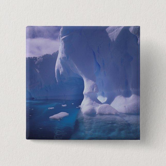 Antarctica. Antarctic icescapes 3 2 Inch Square Button (Front)
