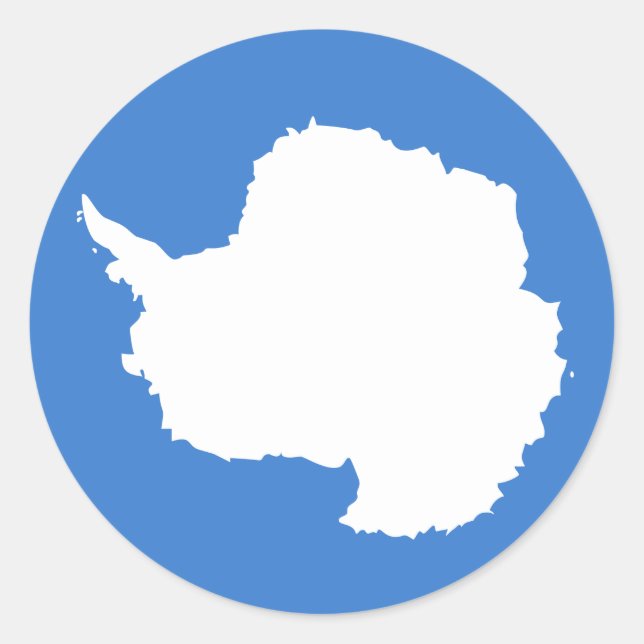 antarctica classic round sticker (Front)