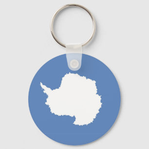 Antarctica continent flag symbol keychain