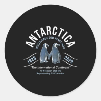 Antarctica Discovered 200 Years Ago Scientific Res Classic Round Sticker