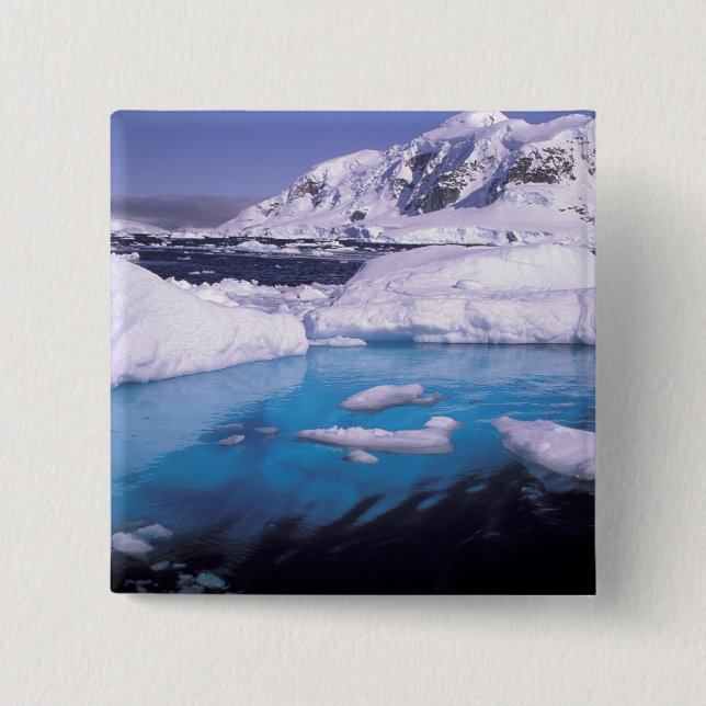 Antarctica. Expedition through icescapes 2 Inch Square Button (Front)