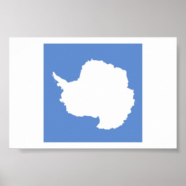 Antarctica Flag Emblem Poster (Front)