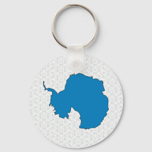 Antarctica Flag Map full size Keychain