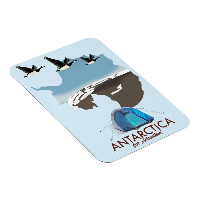 Antarctica For Adventure Travel poster map. Magnet (Right Side)