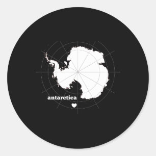 Antarctica He Latitude And Longitude Classic Round Sticker