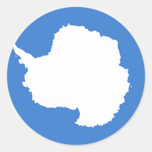 Antarctica High quality Flag Classic Round Sticker