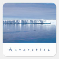 Antarctica iceberg landscape photo with white text