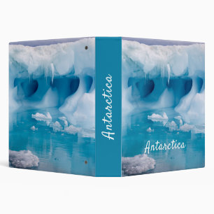 Antarctica iceberg photo with text binder