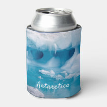 Antarctica iceberg photo with text