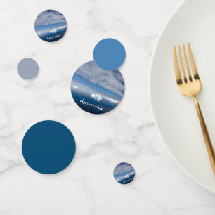 Antarctica landscape floating ice photo with text confetti