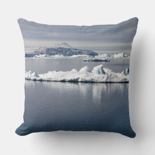 Antarctica landscape throw pillow
