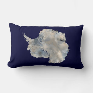 Antarctica (NASA Blue Marble Imagery) Lumbar Pillow
