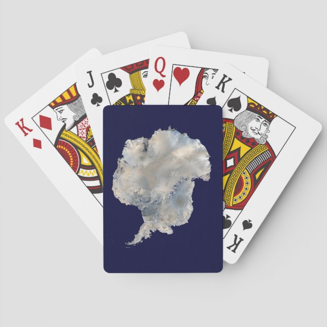 Antarctica (NASA Blue Marble Imagery) Playing Cards (Back)