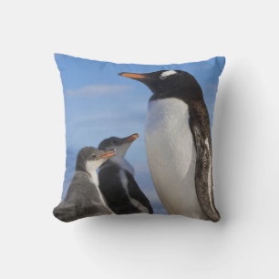 Antarctica, Neko Cove (Harbour). Gentoo penguin 2 Throw Pillow