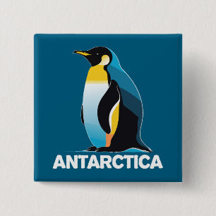 Antarctica Penguin 2 Inch Square Button