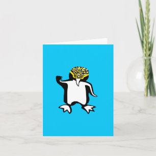 Antarctica- PENGUIN - Endangered animal - Blue Note Card