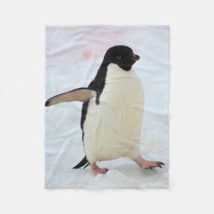 Antarctica. Petermann Island. Adelie penguin Fleece Blanket