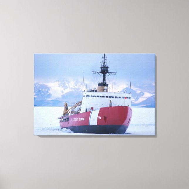 Antarctica, Ross Island, McMurdo Station, USCG Canvas Print (Front)