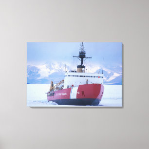 Antarctica, Ross Island, McMurdo Station, USCG Canvas Print