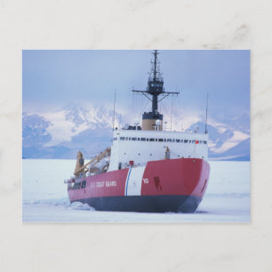 Antarctica, Ross Island, McMurdo Station, USCG Postcard