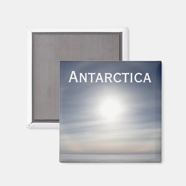 Antarctica Sun over Horizon, Siple Dome Magnet (Front/Back)