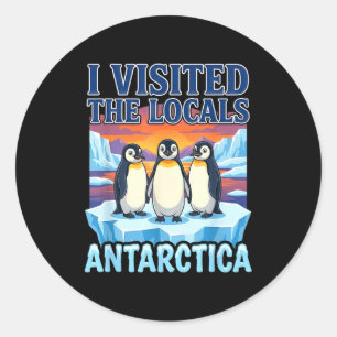 Antarctica Travel Souvenir Penguin Expedition Classic Round Sticker