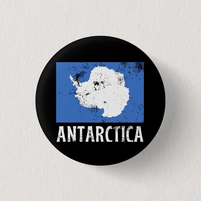 Antarctica vintage Flag 1 Inch Round Button (Front)