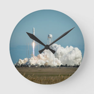 Antares Rocket Launch Round Clock