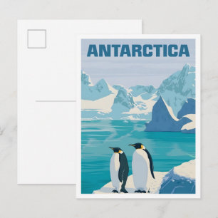 Antartica Vintage Travel Postcard