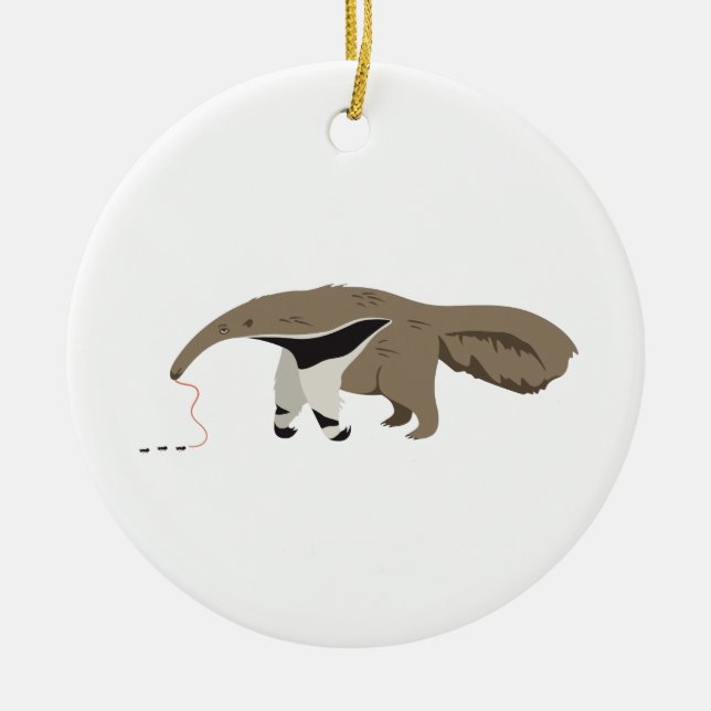 Anteater Ants Ceramic Ornament (Front)