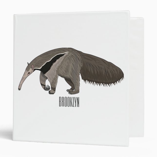 Anteater cartoon illustration  binder (Front/Inside)