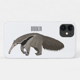 Anteater cartoon illustration  iPhone 11 case