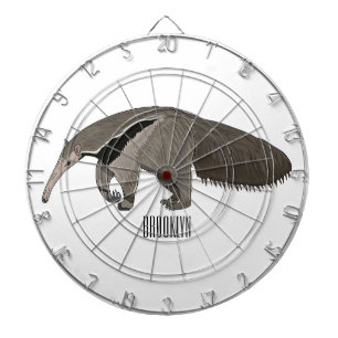 Anteater cartoon illustration  dartboard