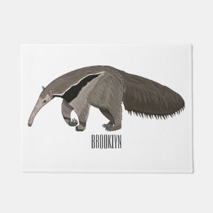Anteater cartoon illustration  doormat