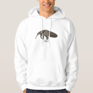 Anteater cartoon illustration hoodie