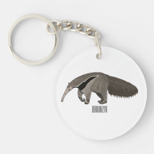 Anteater cartoon illustration  keychain