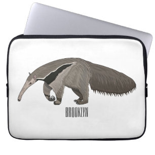 Anteater cartoon illustration  laptop sleeve