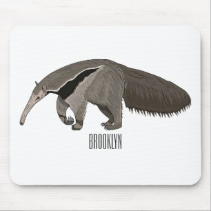 Anteater cartoon illustration  mouse pad