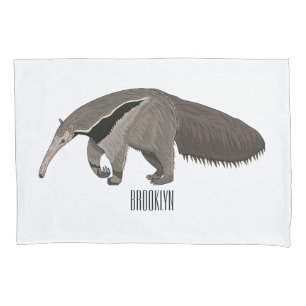 Anteater cartoon illustration  pillowcase