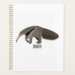 Anteater cartoon illustration planner
