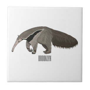 Anteater cartoon illustration  tile